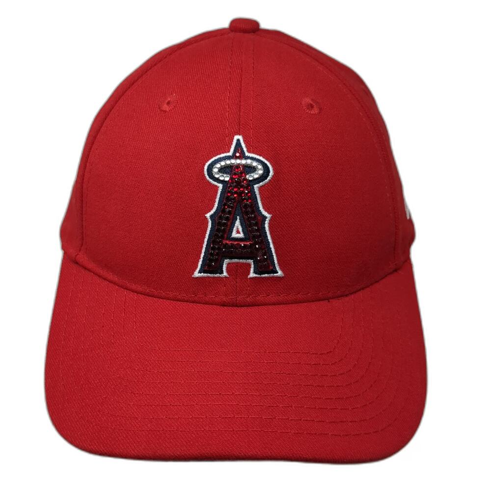 New Era MLB Los Angeles Angels Baseball Cap Red One Size Rhinestone Strapback
